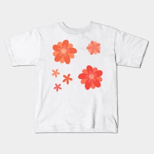 Bright and Cheerful Flower Smiley Face pack Kids T-Shirt